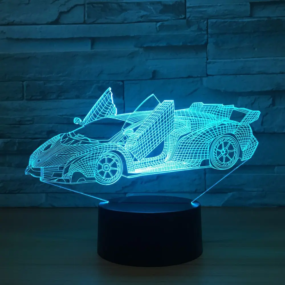 Cool Super Car Acrylic 3D Table Lamp LED Night Ligth Colorful Remote Control Atmosphere Home Bedroom Decoration Best Toy Gift
Cool Super Car Acrylic 3D Table Lamp LED Night Ligth Colorful Remote Control Atmosphere Home Bedroom Decoration Best Toy Gift
