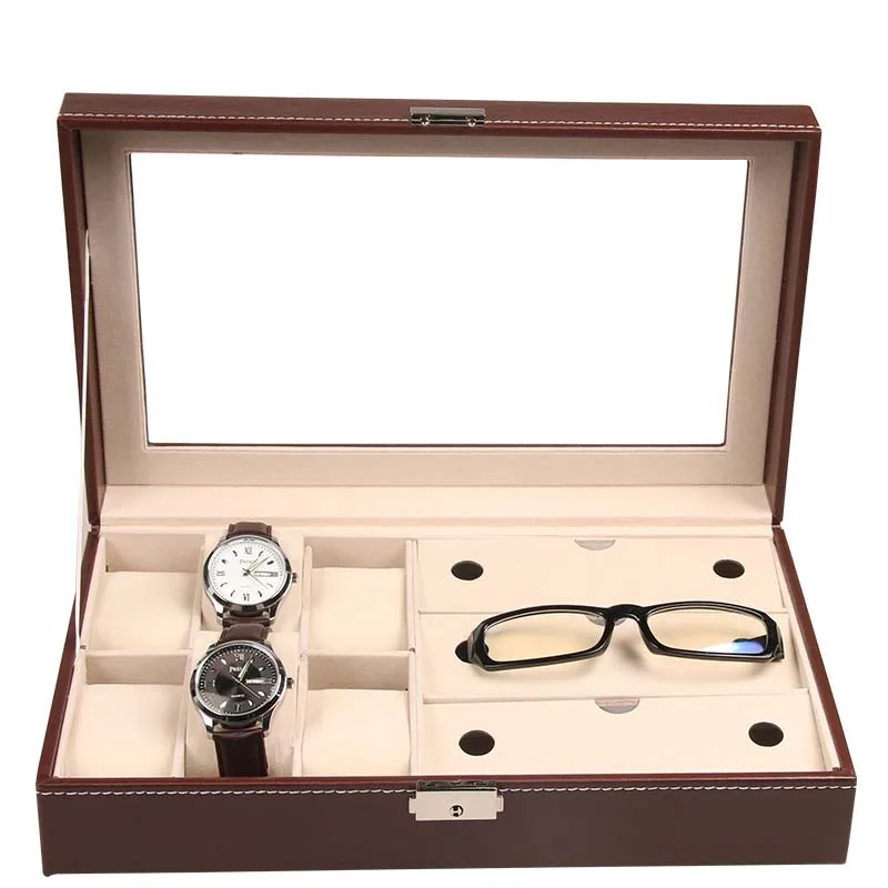 2018 High Quality PU Leather Watch Display Box Glasses Storage Holder Organizer Watch Case Jewelry Display Watch Glasses Box
2018 High Quality PU Leather Watch Display Box Glasses Storage Holder Organizer Watch Case Jewelry Display Watch Glasses Box
