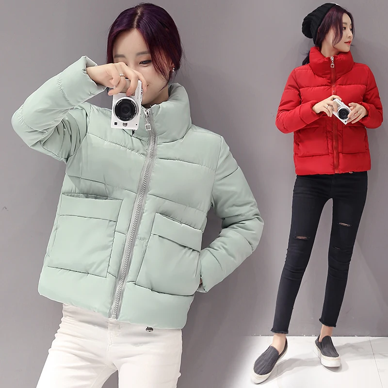 2019 Jacket Women Winter Fashion Warm Thick Solid Short Style Cotton padded Parkas Coat Stand Collar XL XXL
2019 Jacket Women Winter Fashion Warm Thick Solid Short Style Cotton padded Parkas Coat Stand Collar XL XXL