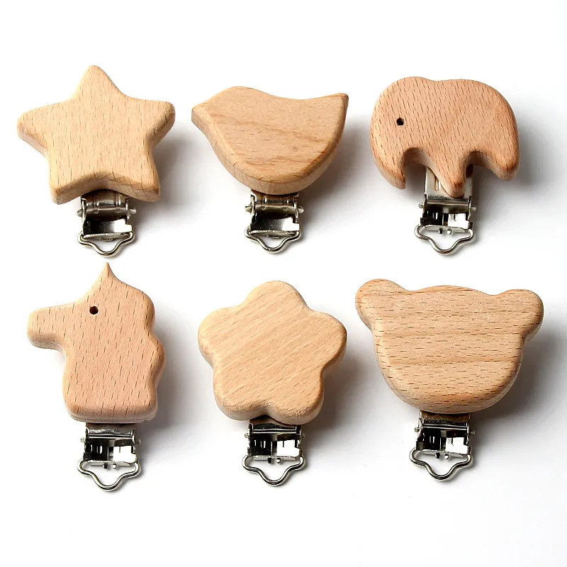1pcs Cute Animal Wooden Clip Natural Beech Wood Baby Pacifier Clips Dummy Clips DIY Pacifier Chain Accessories
1pcs Cute Animal Wooden Clip Natural Beech Wood Baby Pacifier Clips Dummy Clips DIY Pacifier Chain Accessories