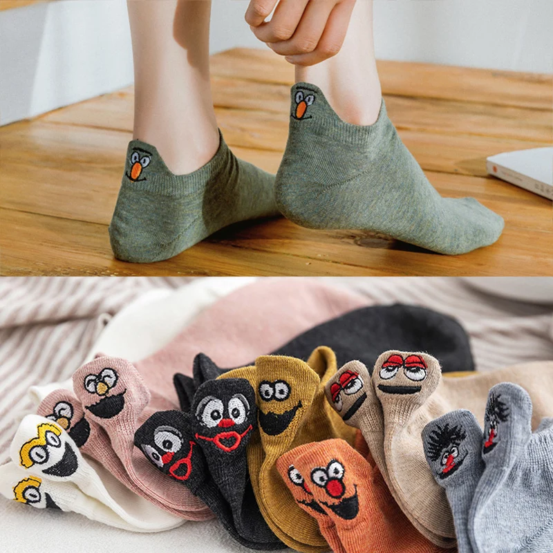 Summer Cartoon Embroidered Expression Women Cotton Socks Kawaii Fashion Ankle Happy Socks Cute Breathable Short Ankle Socks
Summer Cartoon Embroidered Expression Women Cotton Socks Kawaii Fashion Ankle Happy Socks Cute Breathable Short Ankle Socks