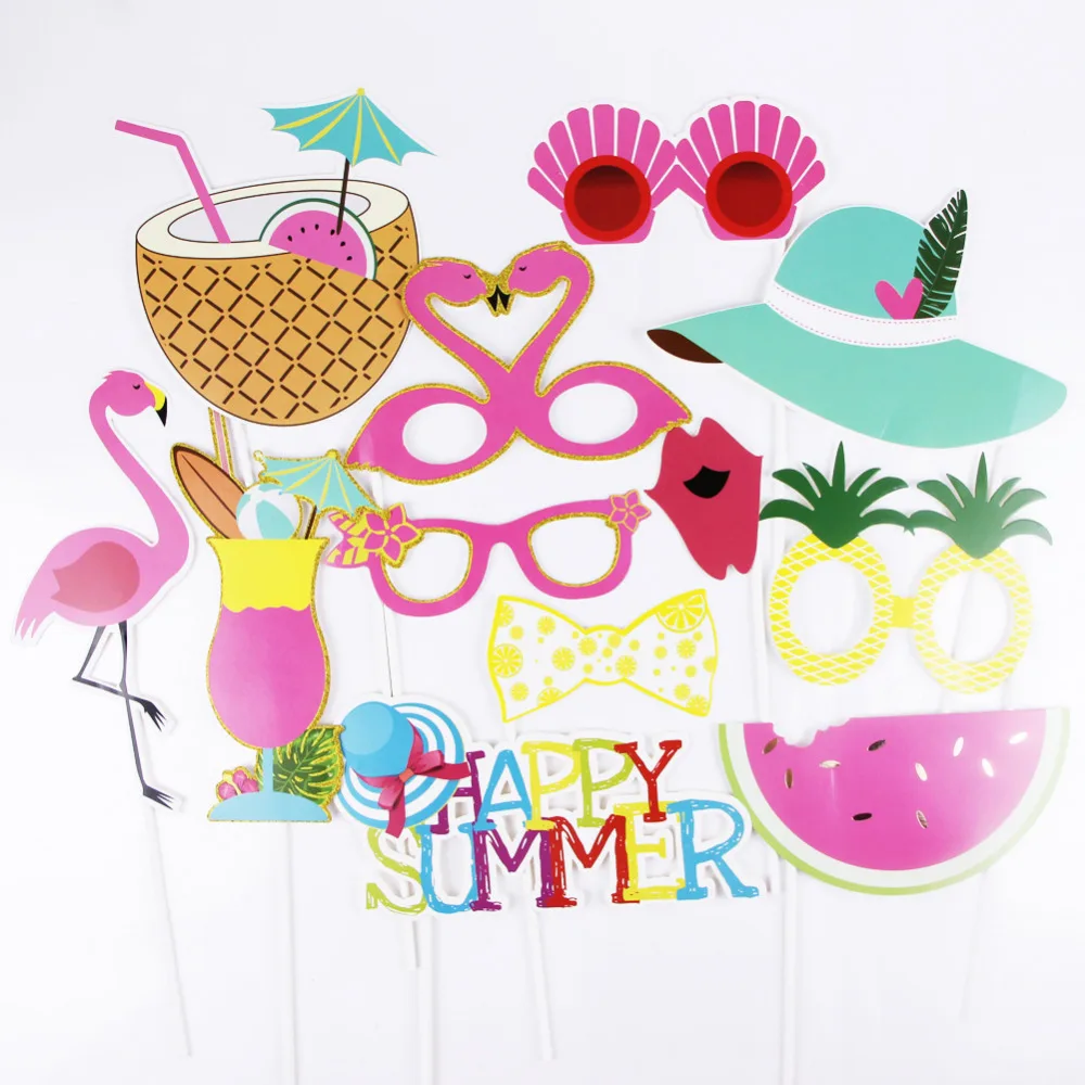 Summer Party Hawaiian Photo Booth Props DIY Accessori Flamingo Theme Decoratio For Tropical Beach Pool Luau Party Supplies
Summer Party Hawaiian Photo Booth Props DIY Accessori Flamingo Theme Decoratio For Tropical Beach Pool Luau Party Supplies