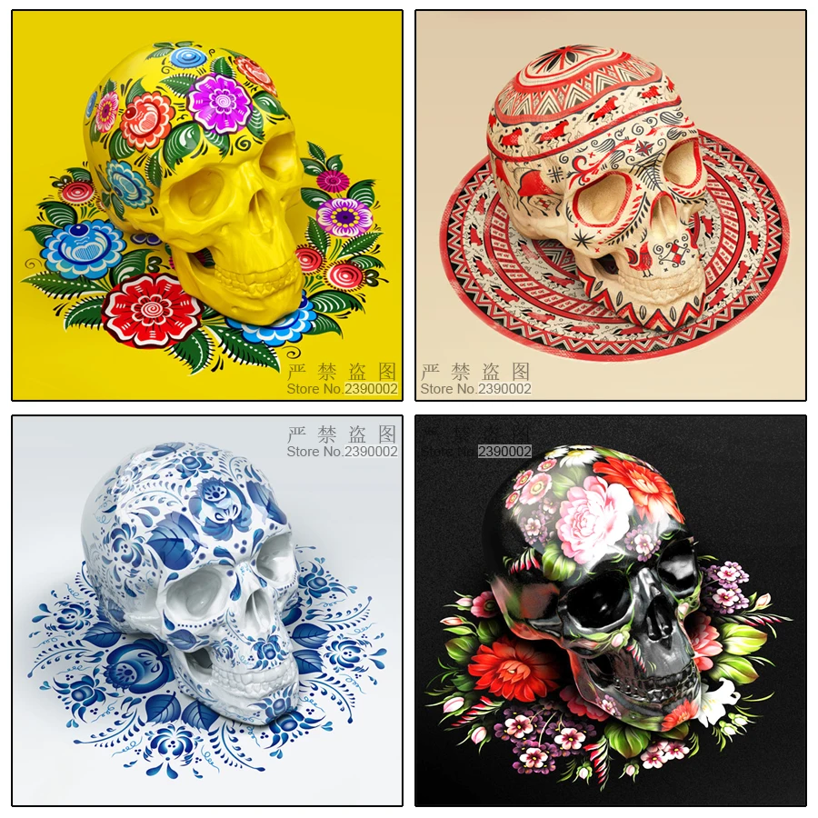 Diy 5D Diamond Painting Animal flower Diamond Mosaic Cross Stitch Kit Skull Art Diamonds Embroidery Square Drill Home Decoration
Diy 5D Diamond Painting Animal flower Diamond Mosaic Cross Stitch Kit Skull Art Diamonds Embroidery Square Drill Home Decoration