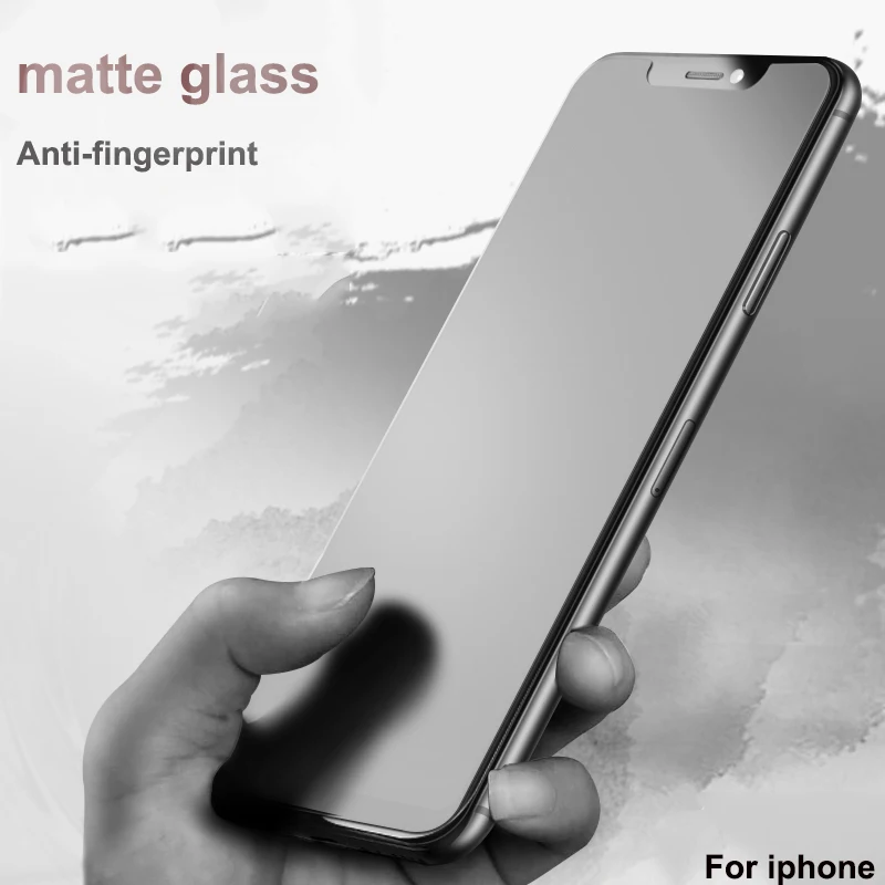 Матовое закаленное стекло с полным покрытием для iPhone 6 7 8 Plus X XS Max XR 6S|Защитные