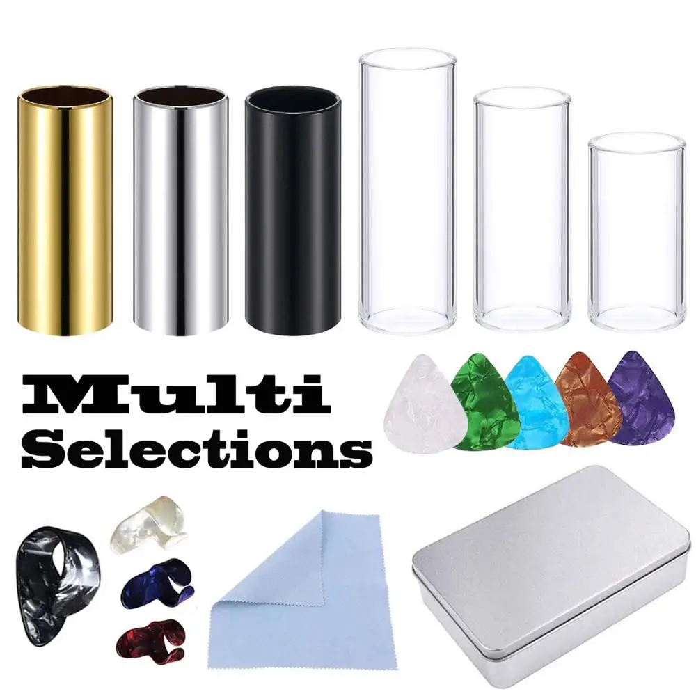 Guitar Bass Ukulele Metal/Glass Slide Slider 5.1cm/6cm/7cm Tube Assorted Finger Picks Cleaning Cloth Set Multi Slections
Guitar Bass Ukulele Metal/Glass Slide Slider 5.1cm/6cm/7cm Tube Assorted Finger Picks Cleaning Cloth Set Multi Slections