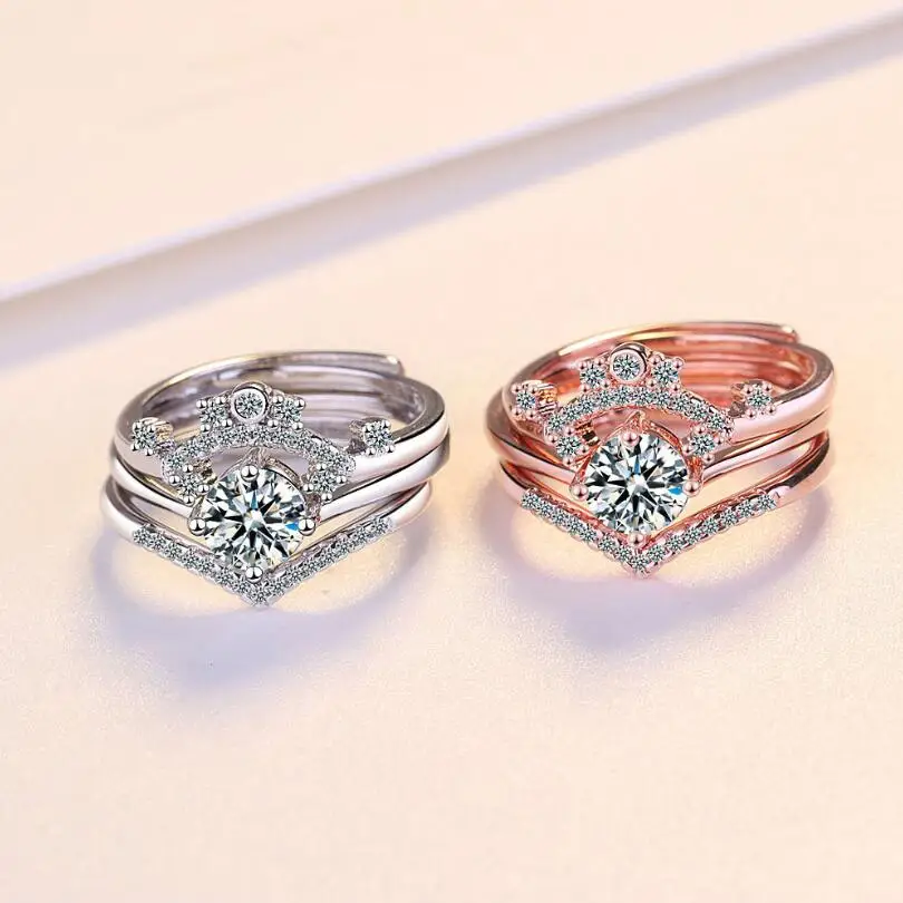 100 Language Crown Combination Zircon Opening Rings For Women 925 Sterling Silver Jewelry Accessories Party Gift SAR95
100 Language Crown Combination Zircon Opening Rings For Women 925 Sterling Silver Jewelry Accessories Party Gift SAR95