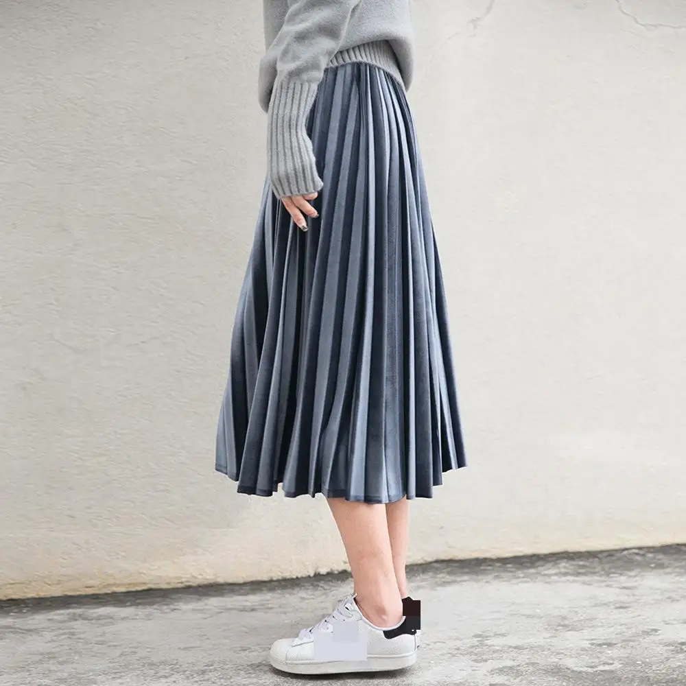 2023 Spring New Arrival 6 Colors Available Faldas Largas Elegantes Velvet Vintage Skirt Simple Pleated Skirt Free Shipping
2023 Spring New Arrival 6 Colors Available Faldas Largas Elegantes Velvet Vintage Skirt Simple Pleated Skirt Free Shipping