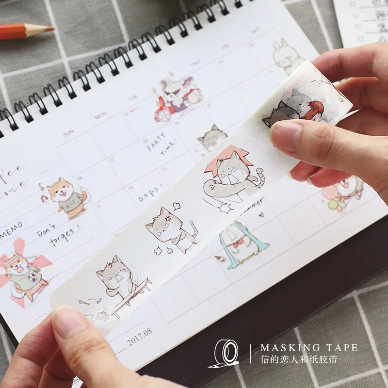 Cartoon Animal Washi Tape DIY Decorative Sticker Scrapbooking Sticker Label Masking Tape
Cartoon Animal Washi Tape DIY Decorative Sticker Scrapbooking Sticker Label Masking Tape