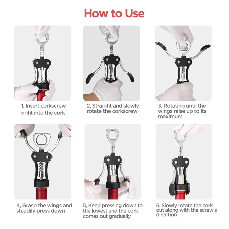 1Pcs Wine Beer Bottle Opener Wine Corkscrew for all Cork Stoppered and Beer Cap Bottles for Wine Enthusiast and Waiter
1Pcs Wine Beer Bottle Opener Wine Corkscrew for all Cork Stoppered and Beer Cap Bottles for Wine Enthusiast and Waiter