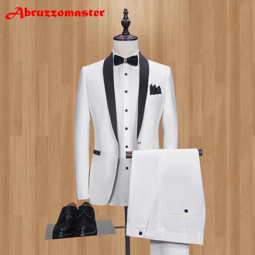 Men Suit White Tuxedo With Black Lapel Wedding Suit For Man Ternos Masculino Slim Fit Mens Suits Prom Groom Party (Jacket+Pant)
Men Suit White Tuxedo With Black Lapel Wedding Suit For Man Ternos Masculino Slim Fit Mens Suits Prom Groom Party (Jacket+Pant)