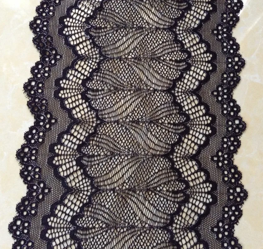 17cm luxurious black and silver elastic jacquard lace, soft and elegant lace trimming,XERY14300H
17cm luxurious black and silver elastic jacquard lace, soft and elegant lace trimming,XERY14300H