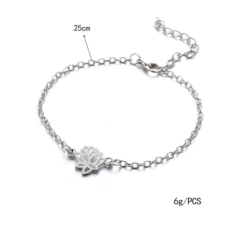 SR: FINEJ элегантный браслет-ножной браслет в виде цветка лотоса для женщин и девочек