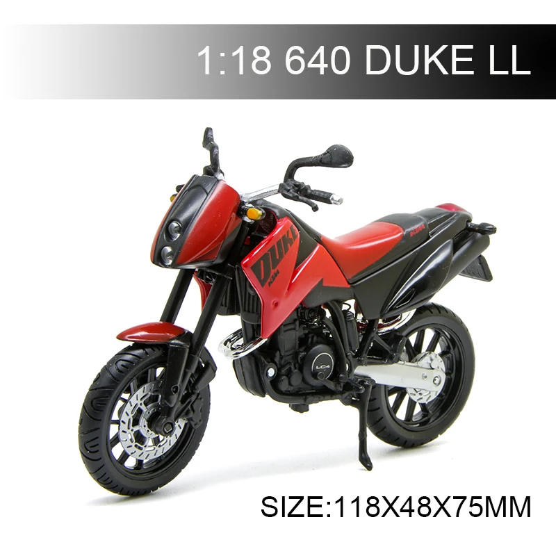 Модели мотоциклов Maisto 1:18 KTM 640 DUKE LL 640 DUKE, Литые пластиковые миниатюрные Гоночные Игрушки для коллекции подарков
Модели мотоциклов Maisto 1:18 KTM 640 DUKE LL 640 DUKE, Литые пластиковые миниатюрные Гоночные Игрушки для коллекции подарков