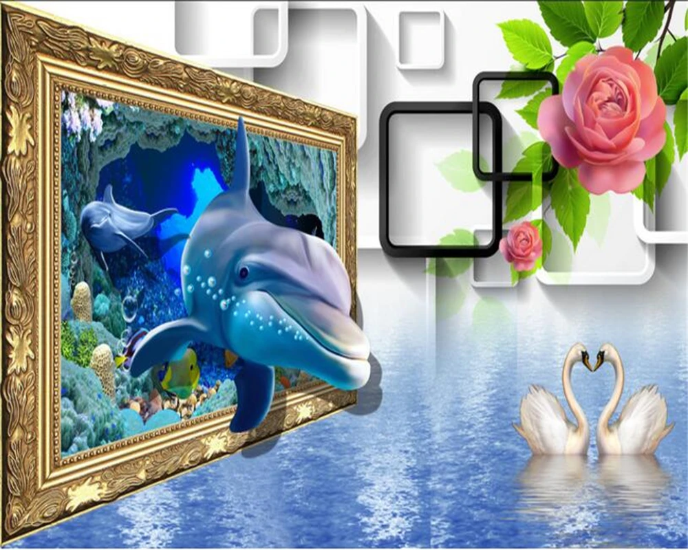 Beibehang 3D Wallpaper 3D Cubic Roses Rose Swan 3D Background Cartoon Shark Background Kids Room photo wall mural wallpaper
Beibehang 3D Wallpaper 3D Cubic Roses Rose Swan 3D Background Cartoon Shark Background Kids Room photo wall mural wallpaper