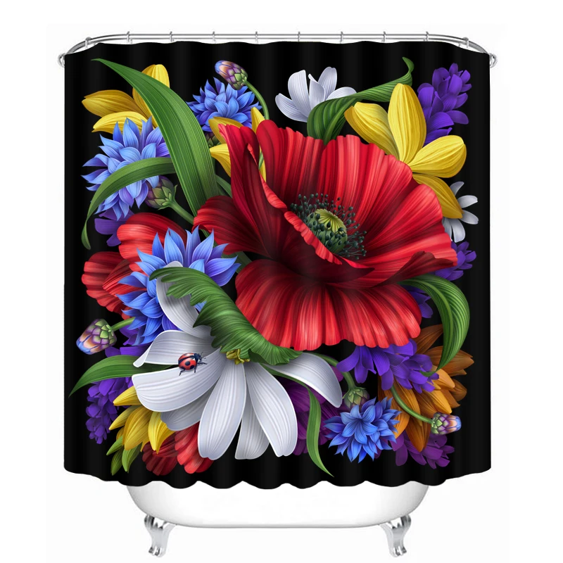MYRU 3D Print Waterproof Flower Shower Curtains Bath Products Bathroom Decor with Hooks
MYRU 3D Print Waterproof Flower Shower Curtains Bath Products Bathroom Decor with Hooks