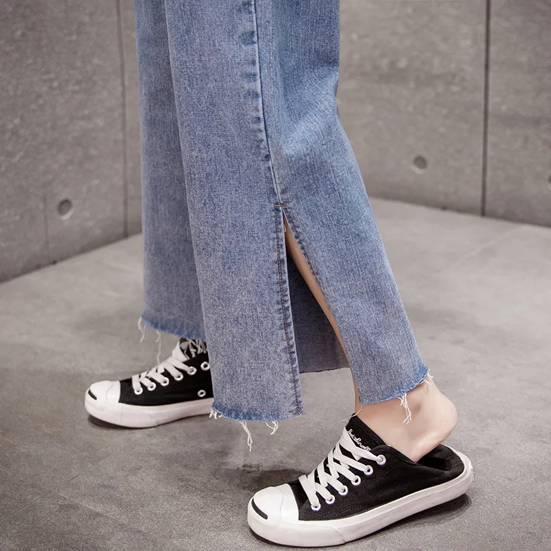 Vintage Split Wide Leg Denim Pants for Women Ankle-Length High Waist Jeans Female 2019 Spring
Vintage Split Wide Leg Denim Pants for Women Ankle-Length High Waist Jeans Female 2019 Spring