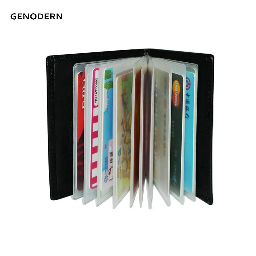 GENODERN новый мужской кошелек из натуральной кожи держатель для кредитных карт