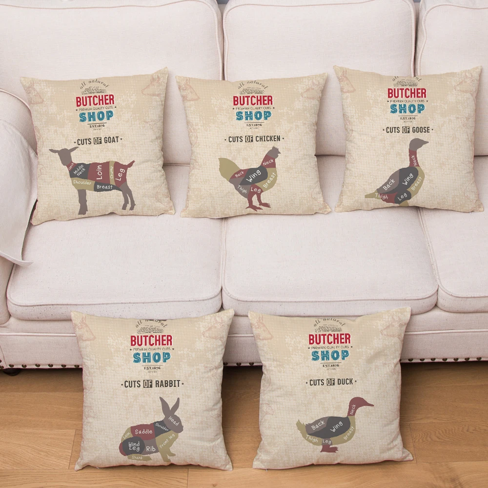 Super Soft Short Plush Butcher Shop Cuts of Cartoon Animal Anatomy Cow Dog Duck Cushion Cover Sofa Decor Pillow Case 45*45cm
Super Soft Short Plush Butcher Shop Cuts of Cartoon Animal Anatomy Cow Dog Duck Cushion Cover Sofa Decor Pillow Case 45*45cm