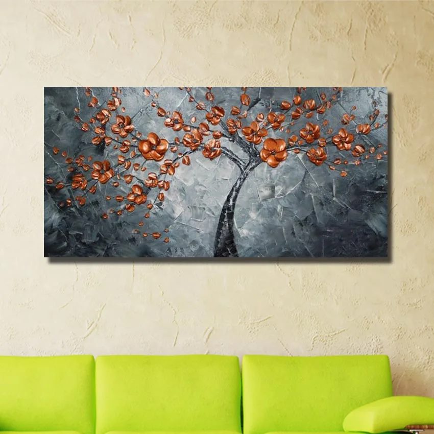 Картина маслом на холсте желтые цветы без рамки|pictures on the wall|pictures wallflower pictures |