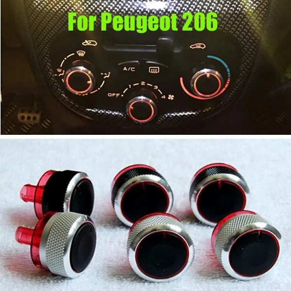 3 шт./лот подходит для Peugeot 206 207 Citroen C2 ручки переключателя нагревателя кнопки