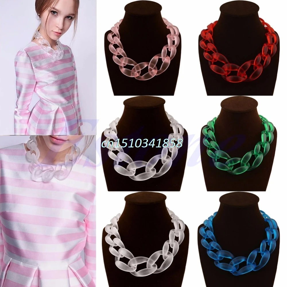 Lady Fashion Jewel Acrylic Collar Chunky Choker Statement Chain Necklace Pendant #Y51#
Lady Fashion Jewel Acrylic Collar Chunky Choker Statement Chain Necklace Pendant #Y51#