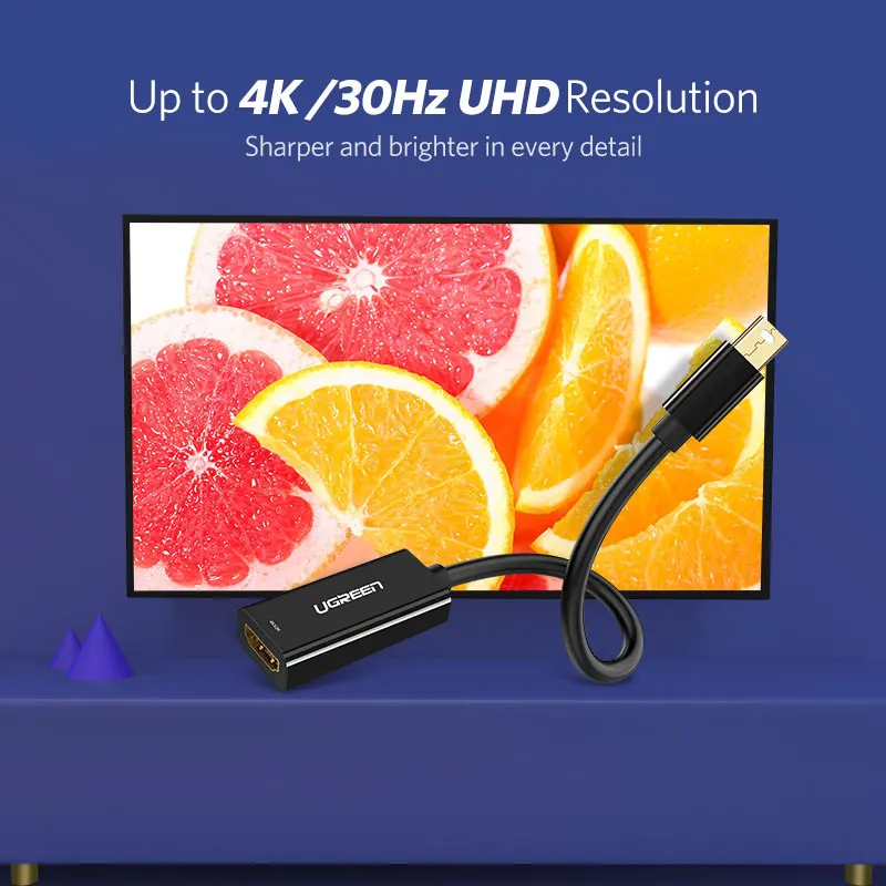 Ugreen Mini DisplayPort to HDMI-совместимый адаптер DP кабель Thunderbolt 2 конвертер для MacBook |