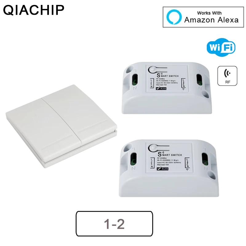 QIACHIP Интеллектуальный переключатель Wi-Fi модуль приемника 433 МГц 110V 220V Smart Home приложение Tuya дистанционного Управление настенный светильник Н...
QIACHIP Интеллектуальный переключатель Wi-Fi модуль приемника 433 МГц 110V 220V Smart Home приложение Tuya дистанционного Управление настенный светильник Н...
