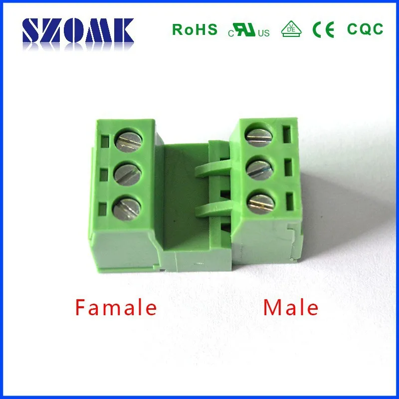 50 pcs/lot, electronics female & male terminal blocks 5.08 pitch -3 pins connectors for cable
50 pcs/lot, electronics female & male terminal blocks 5.08 pitch -3 pins connectors for cable