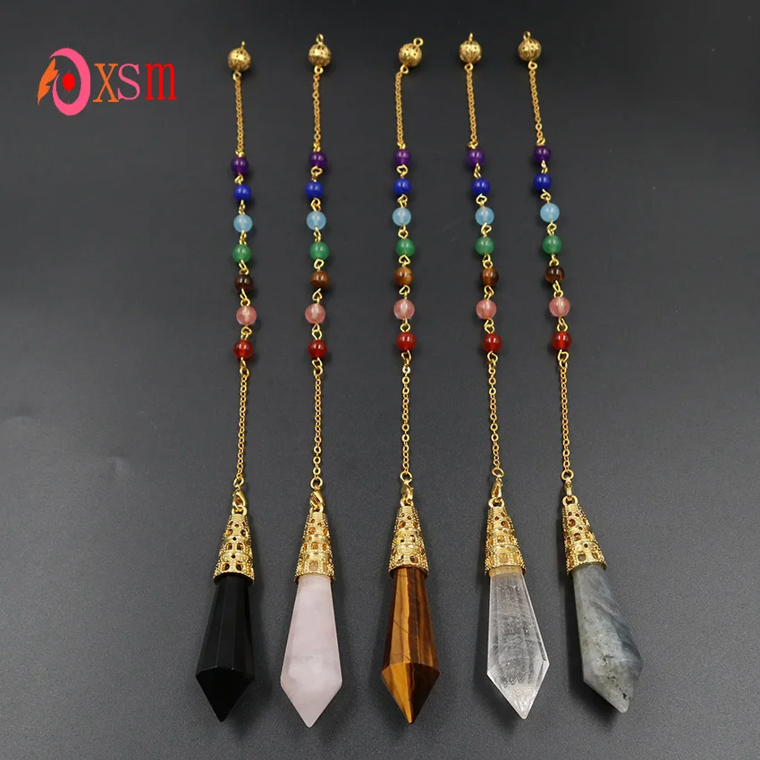 xinshangmie Light Yellow Gold Color Black Agates Shimmer Stone Pyramid Hexagonal Prism Pendulum Pendant 7 Chakra Chain Jewelry
xinshangmie Light Yellow Gold Color Black Agates Shimmer Stone Pyramid Hexagonal Prism Pendulum Pendant 7 Chakra Chain Jewelry