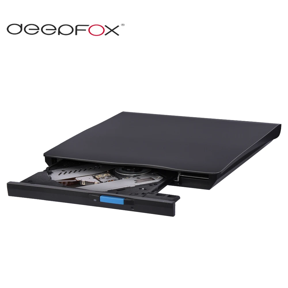 

Deepfox DVD Writer External 9.5mm Optical Drive DVD ROM CD RW USB 2.0 CD/DVD Player Reader DVD Burner For Laptop PC Windows7/8