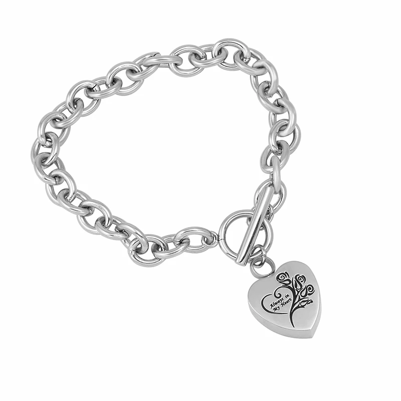 IJB5048 Engraved"Flower Always In My Heart " Stainless Steel Cremation Urn Bracelet Ashes Holder Keepsake Jewelry For Women
IJB5048 Engraved"Flower Always In My Heart " Stainless Steel Cremation Urn Bracelet Ashes Holder Keepsake Jewelry For Women