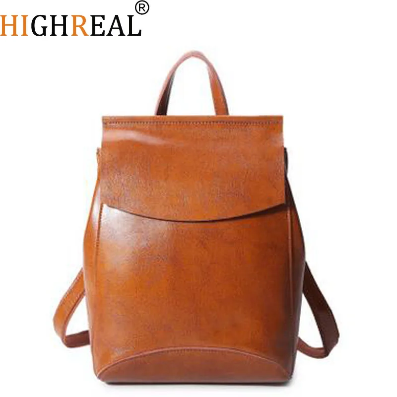 HIGHREAL Hot Sale 100% Genuine Leather Backpack Cow Mochila Brand New Women Shoulder Bag School Bag J155
HIGHREAL Hot Sale 100% Genuine Leather Backpack Cow Mochila Brand New Women Shoulder Bag School Bag J155