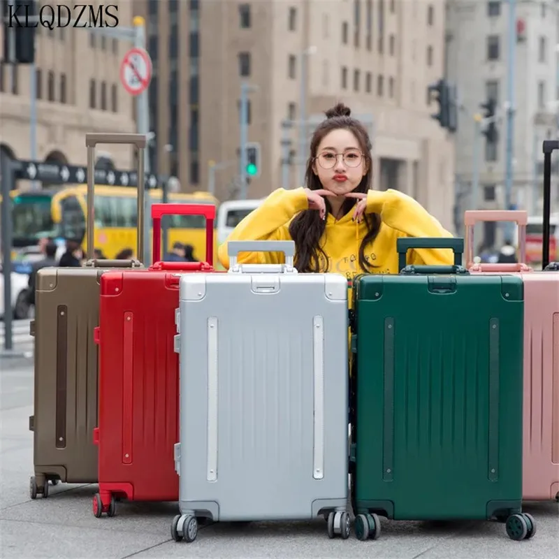 KLQDZMS20/24/26/29inch High Quality Aluminum Frame Travel Suitcase Spinner Rolling Luggage Men Women Trolley Suitcase With Wheel
KLQDZMS20/24/26/29inch High Quality Aluminum Frame Travel Suitcase Spinner Rolling Luggage Men Women Trolley Suitcase With Wheel