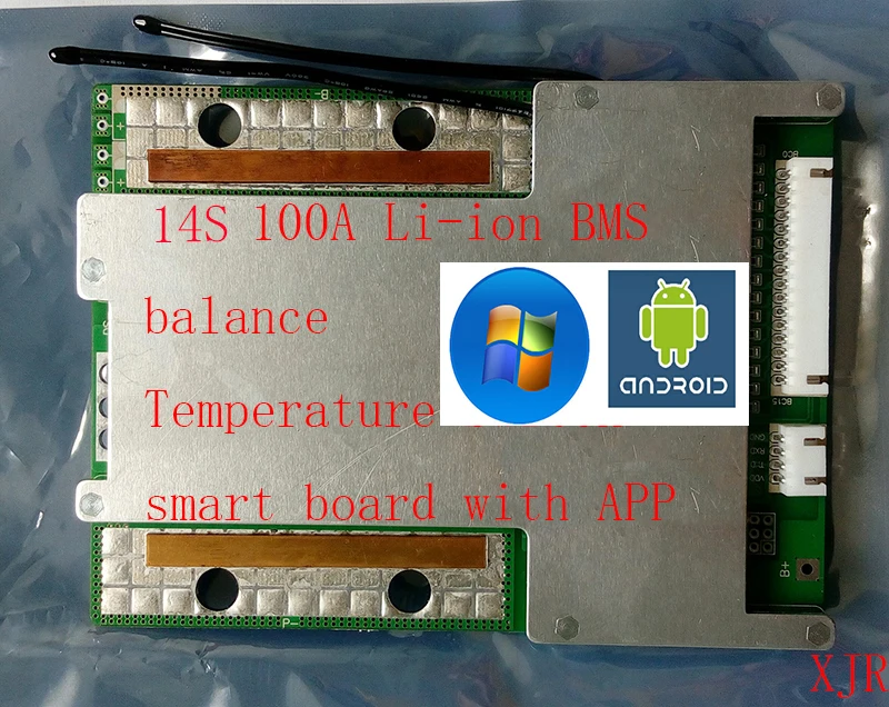 Защитная плата литий полимерной батареи BMS/PCM/PCB 14S 18650 A для ионной w/ Balance w/APP|for 18650|14s
