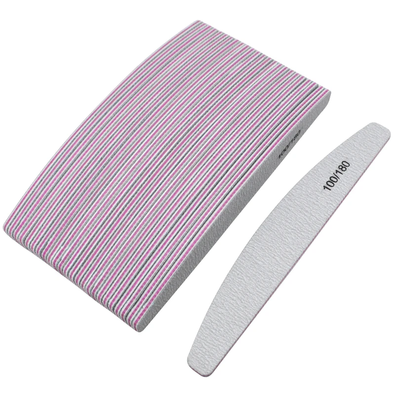 100Pcs Grey Boat Sandpaper Nail File 100/180 Grit Buffer UV Gel Polish Manicure Block Nail Polishing nagelvij
100Pcs Grey Boat Sandpaper Nail File 100/180 Grit Buffer UV Gel Polish Manicure Block Nail Polishing nagelvij