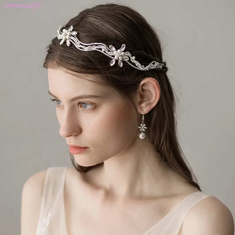 Jonnafe Beaded Pearls Floral Wedding Headband Hair Vine Handmade Bridal Hair Jewelry Tiara Women Headpiece
Jonnafe Beaded Pearls Floral Wedding Headband Hair Vine Handmade Bridal Hair Jewelry Tiara Women Headpiece