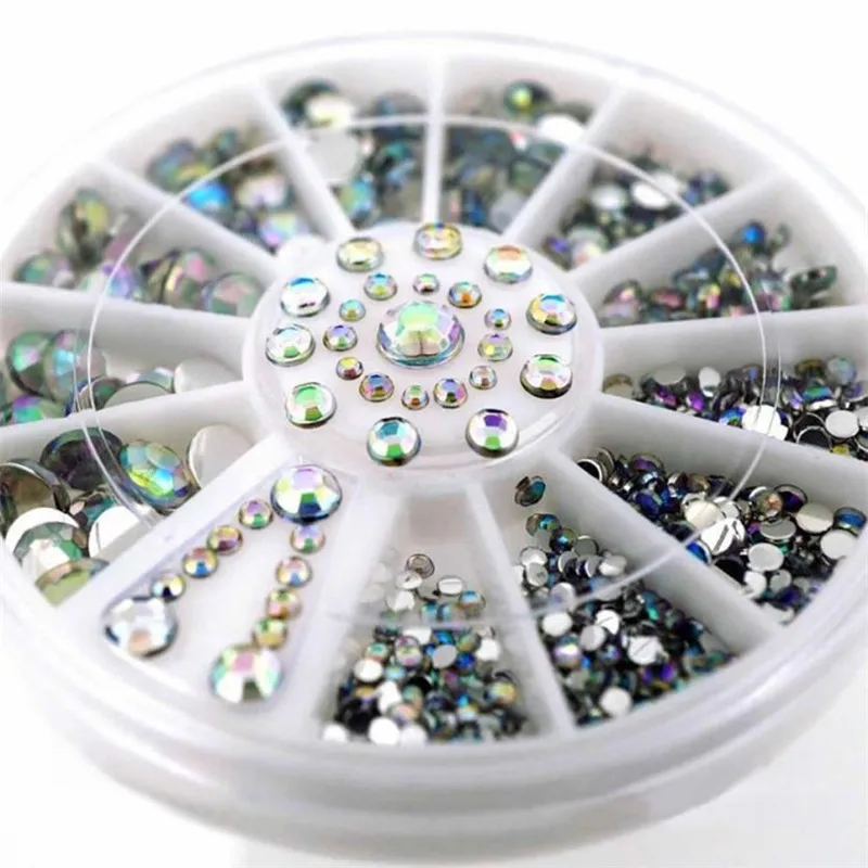 Бриллианты ослепительные блестки красочные 3D украшения для ногтевого дизайна 6