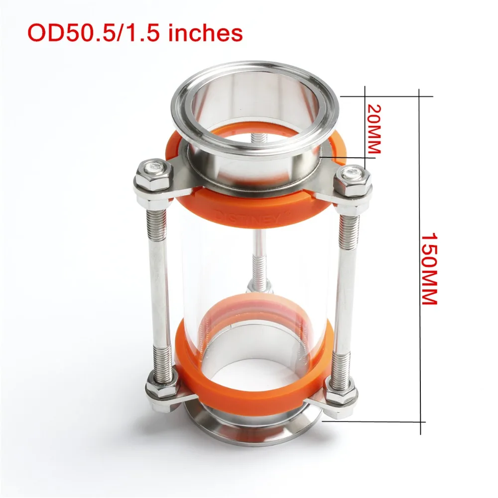 NEW 304 Stainless Steel 1.5" (OD50.5MM) Tri Clamp Clover Sanitay Flow Sight Glass Diopter
NEW 304 Stainless Steel 1.5" (OD50.5MM) Tri Clamp Clover Sanitay Flow Sight Glass Diopter