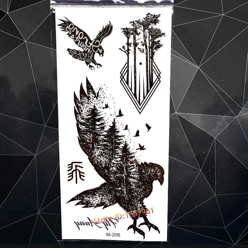 Forest Timber Eagle King Temporary Tattoo Stickers Birds Design Fake Black Tatoo For Men Body Arm Waterproof Flash Tattoo Decals
Forest Timber Eagle King Temporary Tattoo Stickers Birds Design Fake Black Tatoo For Men Body Arm Waterproof Flash Tattoo Decals