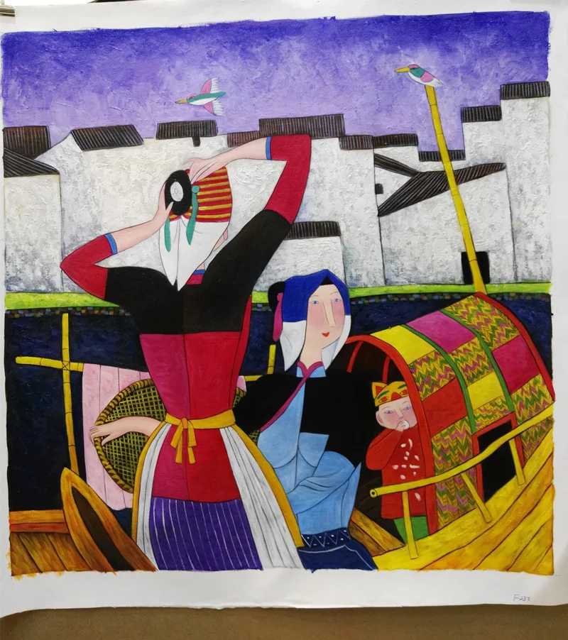 Chinese Figure Painting Festive village view Canvas Paintings Art Picture Modern Home Decorative Hand painted Oil Painting
Chinese Figure Painting Festive village view Canvas Paintings Art Picture Modern Home Decorative Hand painted Oil Painting