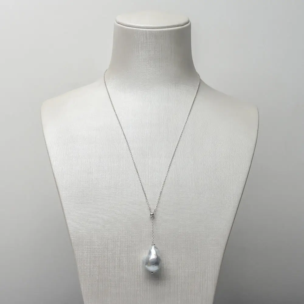 Free Shipping 21*16.1mm Silver Genuine South Sea Pearl Necklace 925 Sterling Silver 17.5-18.7"
Free Shipping 21*16.1mm Silver Genuine South Sea Pearl Necklace 925 Sterling Silver 17.5-18.7"