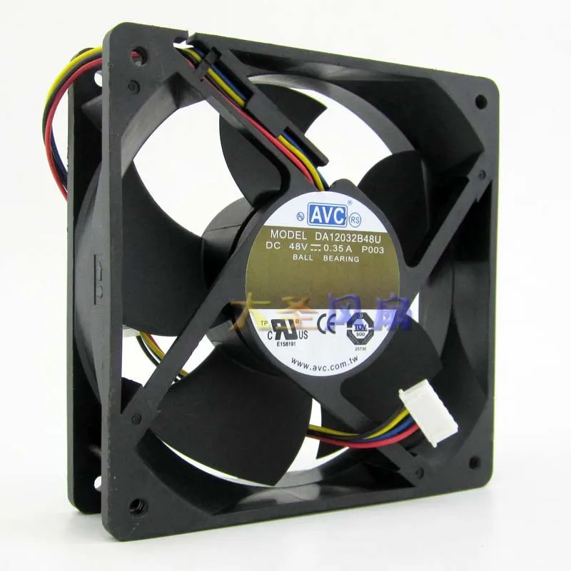 Оригинальный AVC 12032 12 см DA12032B48U 48V 0.35A двойной шарикоподшипник Вентилятор охлаждения четырехпроводная
Оригинальный AVC 12032 12 см DA12032B48U 48V 0.35A двойной шарикоподшипник Вентилятор охлаждения четырехпроводная