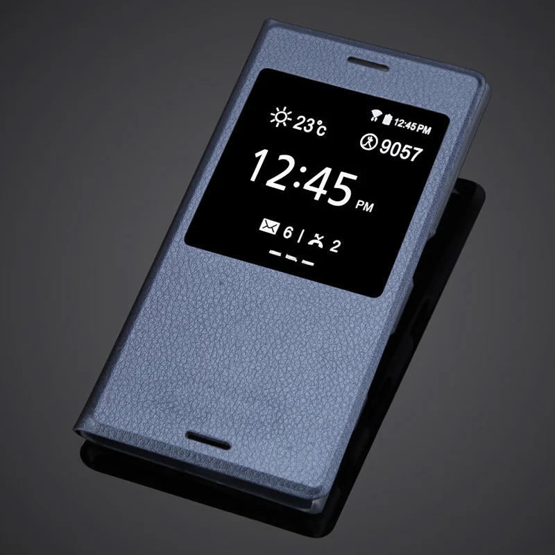 Чехол книжка для sony xz F8331 5 2 дюйма/sony Dual F8332 дюйма с окошком экрана чехол из