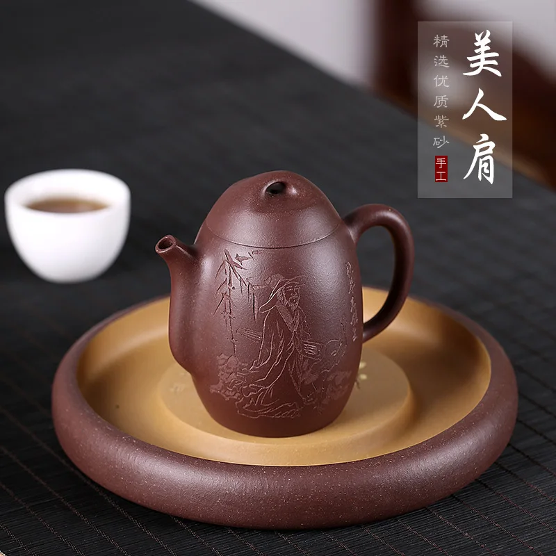 Yixing Purple Sand Teaware Raw Mine Purple Mud New Beauty Shoulder Guogong Zhou Lihua Handmade Teapot
Yixing Purple Sand Teaware Raw Mine Purple Mud New Beauty Shoulder Guogong Zhou Lihua Handmade Teapot