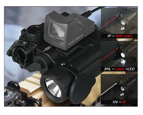 DBAL-D2 dual beam Led light flashlight with Red Laser IR laser aim of LED illuminator Class 1 for hunting rifle GZ150088
DBAL-D2 dual beam Led light flashlight with Red Laser IR laser aim of LED illuminator Class 1 for hunting rifle GZ150088