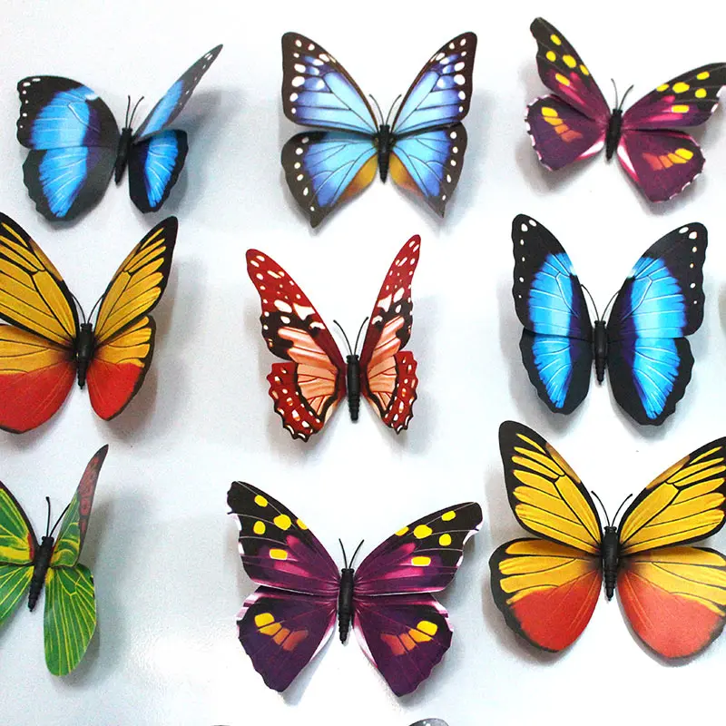 100pcs/lot Simulation Butterfly 12cm Double Wings PVC Home Decoration Buterfly Wall Stickers Home Decal
100pcs/lot Simulation Butterfly 12cm Double Wings PVC Home Decoration Buterfly Wall Stickers Home Decal