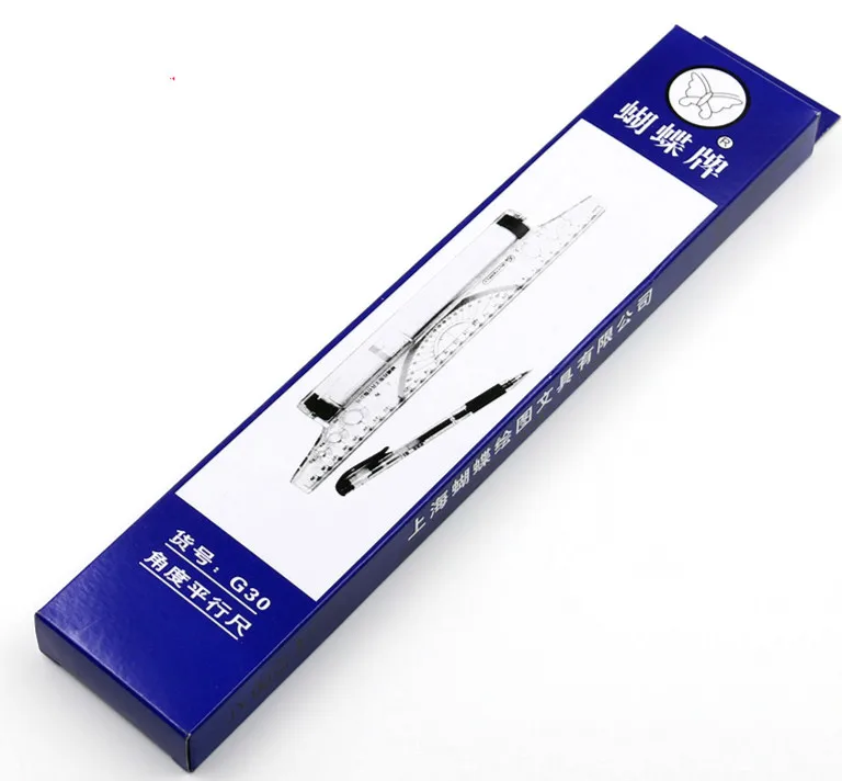 Butterfly parallel ruler 30cm professional translation angle ruler drawing ruler G30 balance rule school office drawing template
Butterfly parallel ruler 30cm professional translation angle ruler drawing ruler G30 balance rule school office drawing template
