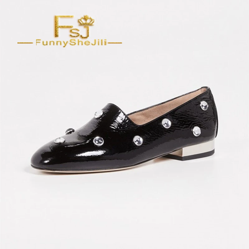 Black Patent Leather Rhinestone Loafers for Women Spring Autumn Anniversary Elegant Attractive Noble Generous Incomparable FSJ
Black Patent Leather Rhinestone Loafers for Women Spring Autumn Anniversary Elegant Attractive Noble Generous Incomparable FSJ