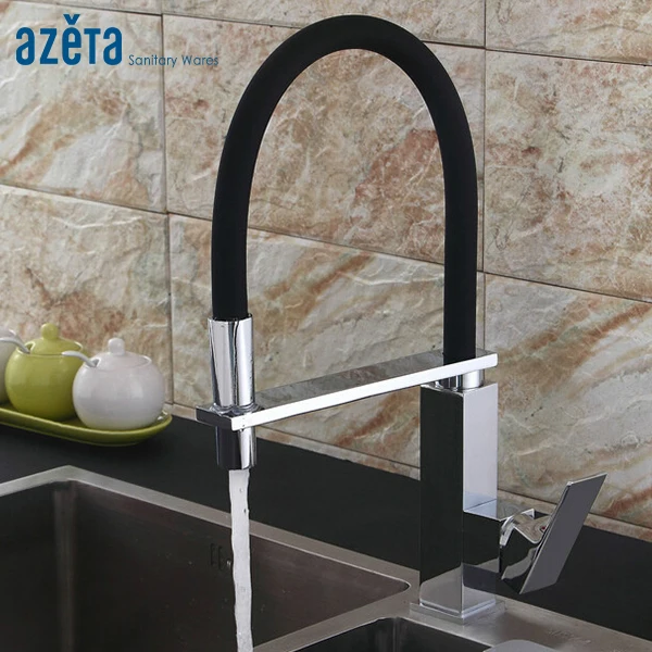 Brass Chrome Single Handle Pull Down Faucet Deck Mounted Hot & Cold Water Function Kitchen Faucet AT6662
Brass Chrome Single Handle Pull Down Faucet Deck Mounted Hot & Cold Water Function Kitchen Faucet AT6662