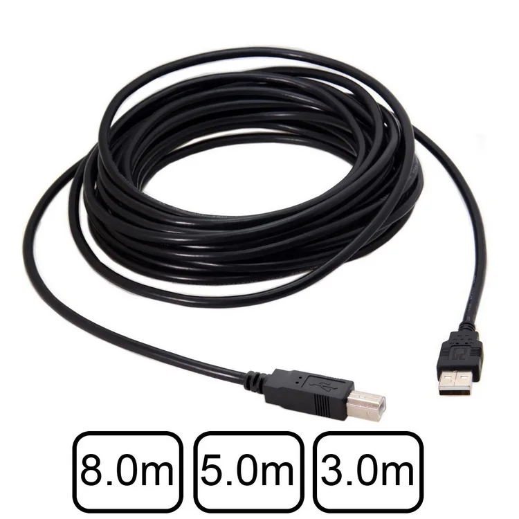 Кабель для передачи данных со штекером USB стандарта B на USB 2,0, 8 м, 5 м, 3 м для жестких дисков, сканеров и принтеров
Кабель для передачи данных со штекером USB стандарта B на USB 2,0, 8 м, 5 м, 3 м для жестких дисков, сканеров и принтеров